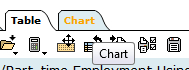 example of chart tab in Beyond 20/20 for generating charts and graphs