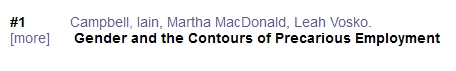 example of basic library search result showing author and title