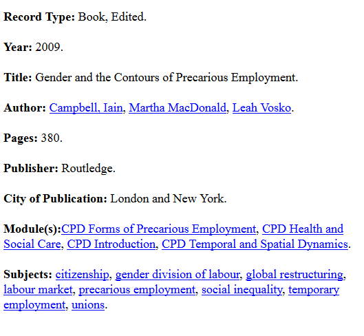 example of detailed search results showing more bibliographic information