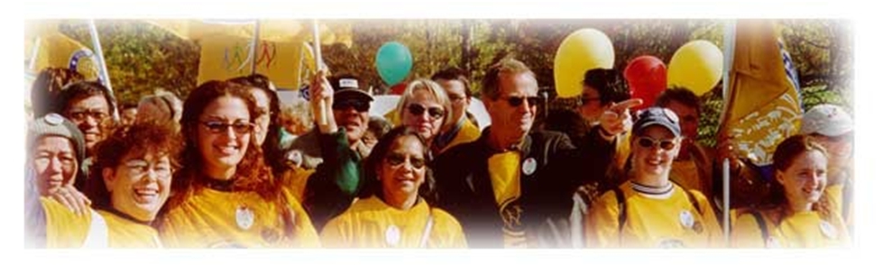image of USW at International Women's Day March, group of women