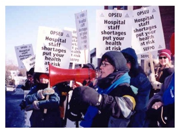 OPSEU Professional Day of Action, Sudbury District Hospital (Local 659) Ontario, 13 Feb 2003 