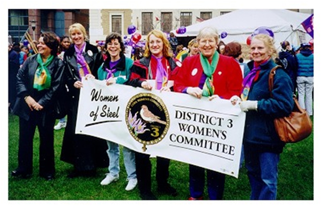 image of USW Women of Steel , International Women's Day March, District 3, Western Canada